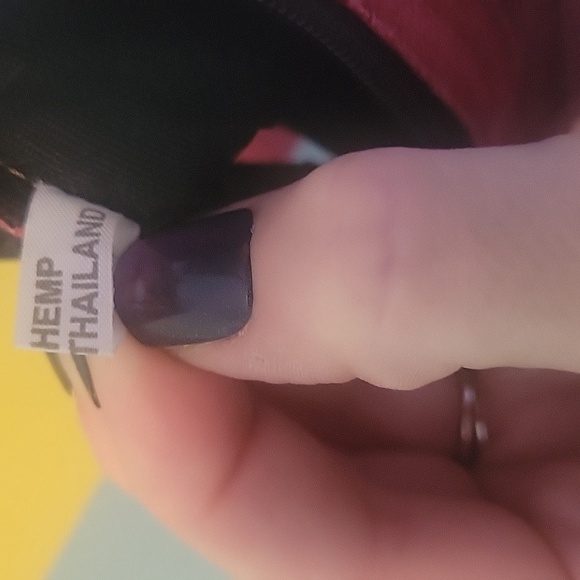 Bohemian Hemp Red Beaded Crossbody Bag From Thailand - Picture 5 of 7